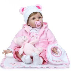 Baby Doll in Bear Dress, 22"